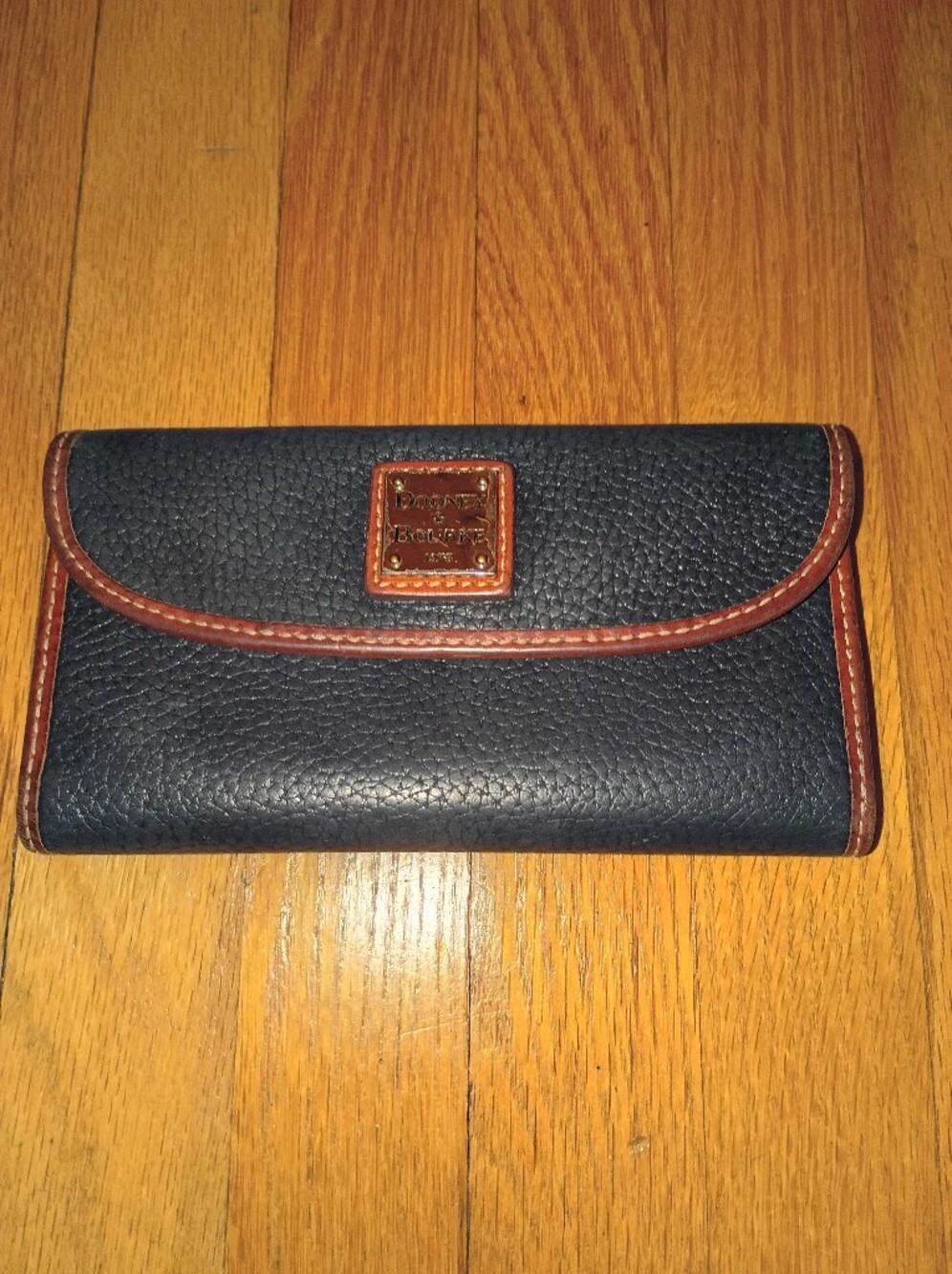 Donney And Bourke Pebble Grain Blue Wallet